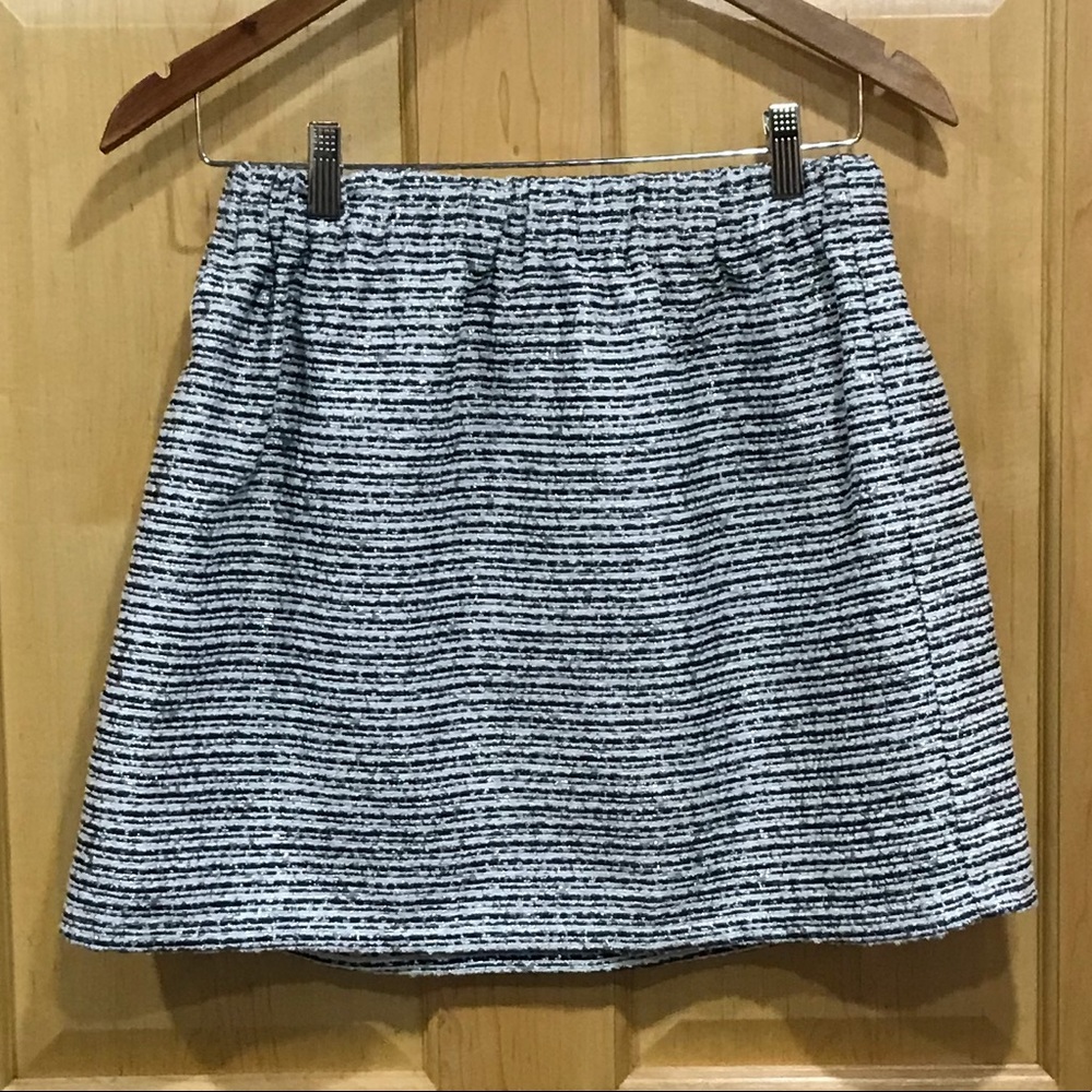Piperlime shimmer stripe black/silver/white skirt